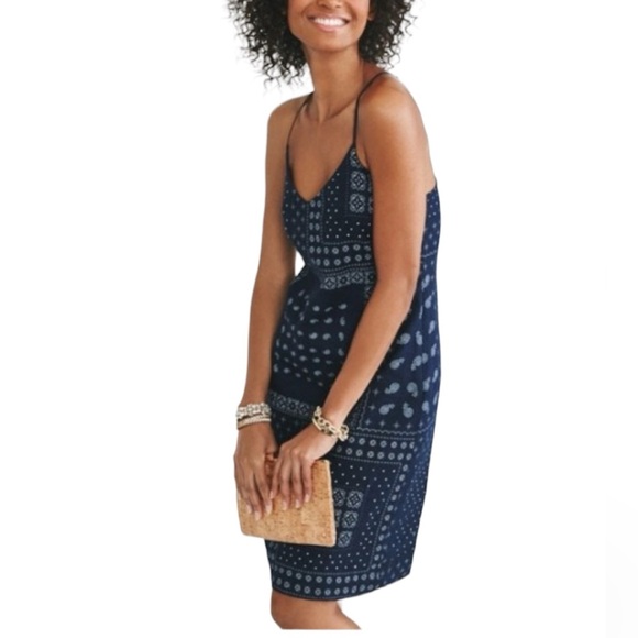 J. Crew Spaghetti Strap Cotton Sundress Size 10 - Picture 1 of 5